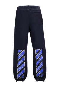 Off White Jogginghose in schwarz mit blauem Linienmuster