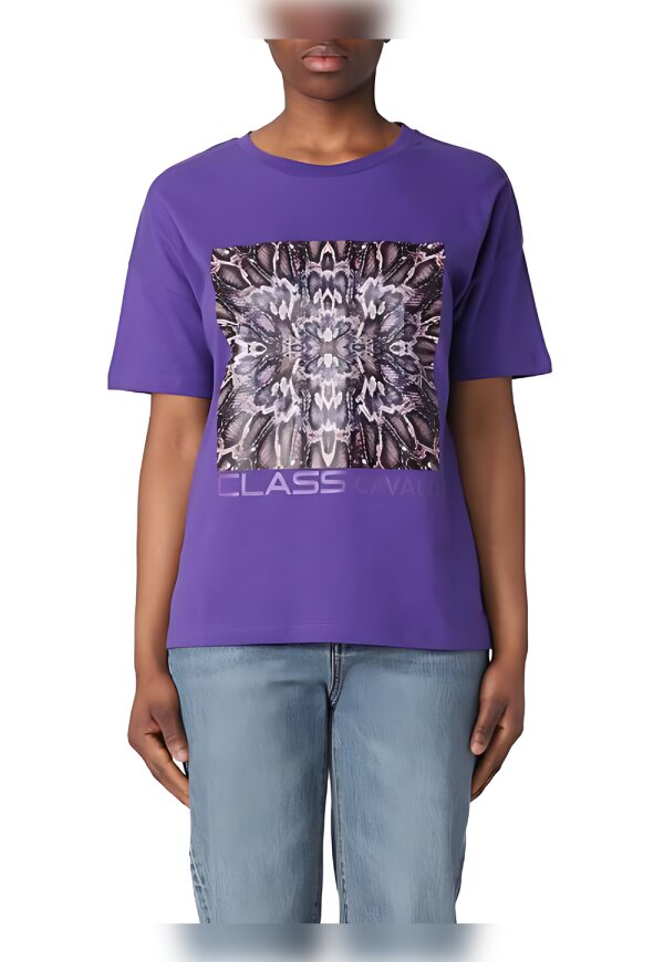 Cavalli Class T-Shirt lila Damen PXT60B JD060 02038