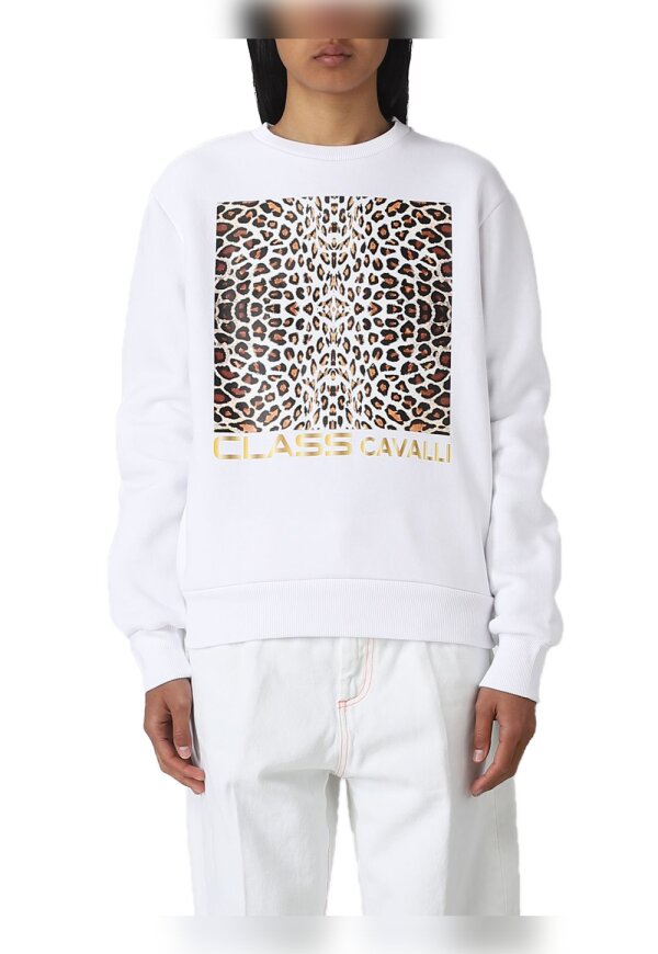 Cavalli Class Sweatshirt weiß Damen