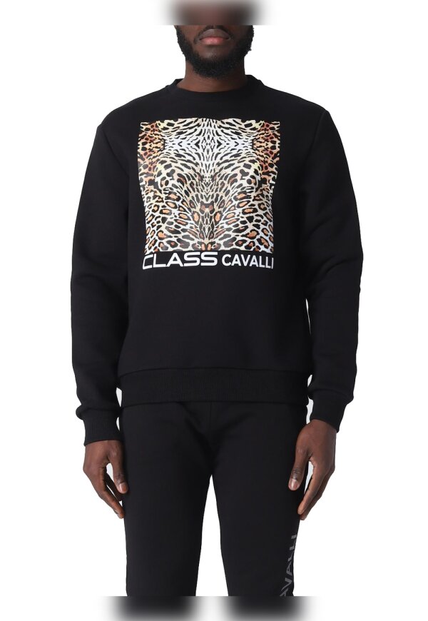 Cavalli Class Sweatshirt schwarz Herren