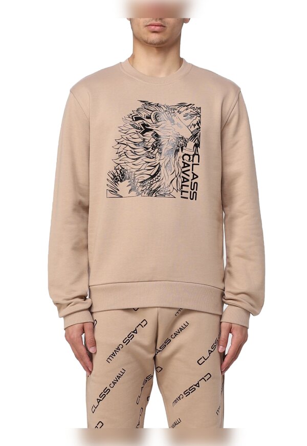 Cavalli Class Sweatshir beige Herren