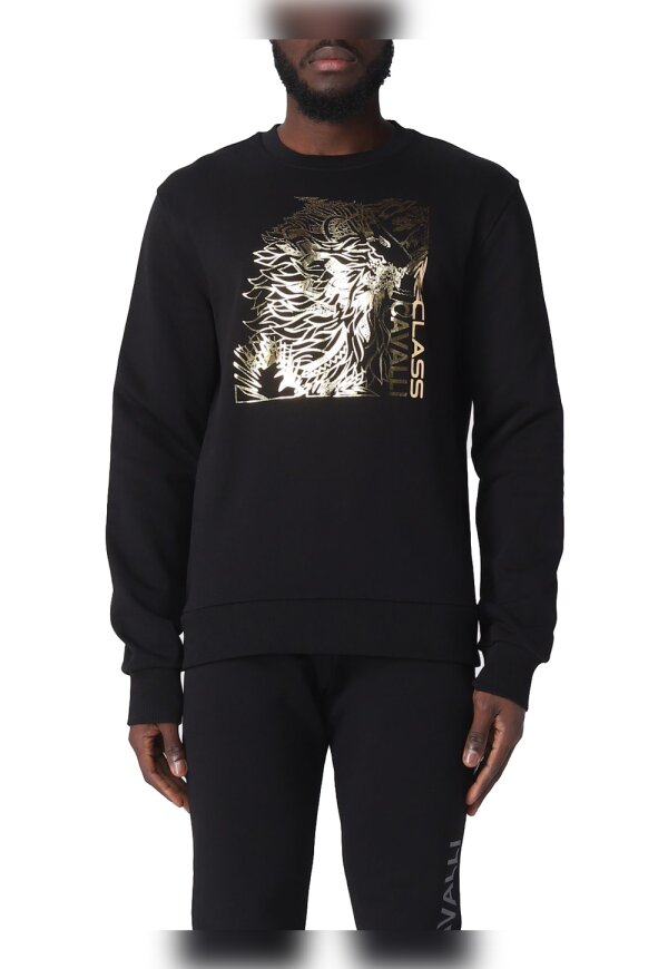 Cavalli Class Sweatshirt schwarz Herren