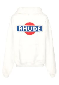 Rhude cremfarbender Hoodie Herren