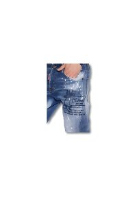 Dsquared2 Medium Bleached Spots Wash Sexy Twist Jeans Herren Blau