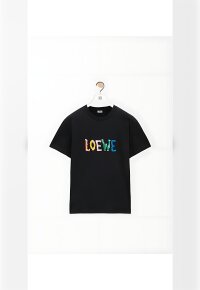 LOEWE Logo Print T-Shirt Schwarz Herren