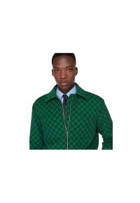 Gucci Overshirt aus GG Flanell Grün Herren