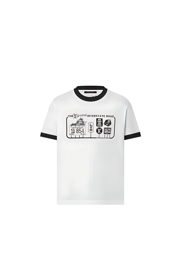 Louis Vuitton T-Shirt mit Verzierung Weiß Herren