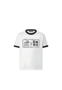 Louis Vuitton Embellished Cotton T-Shirt Weiß
